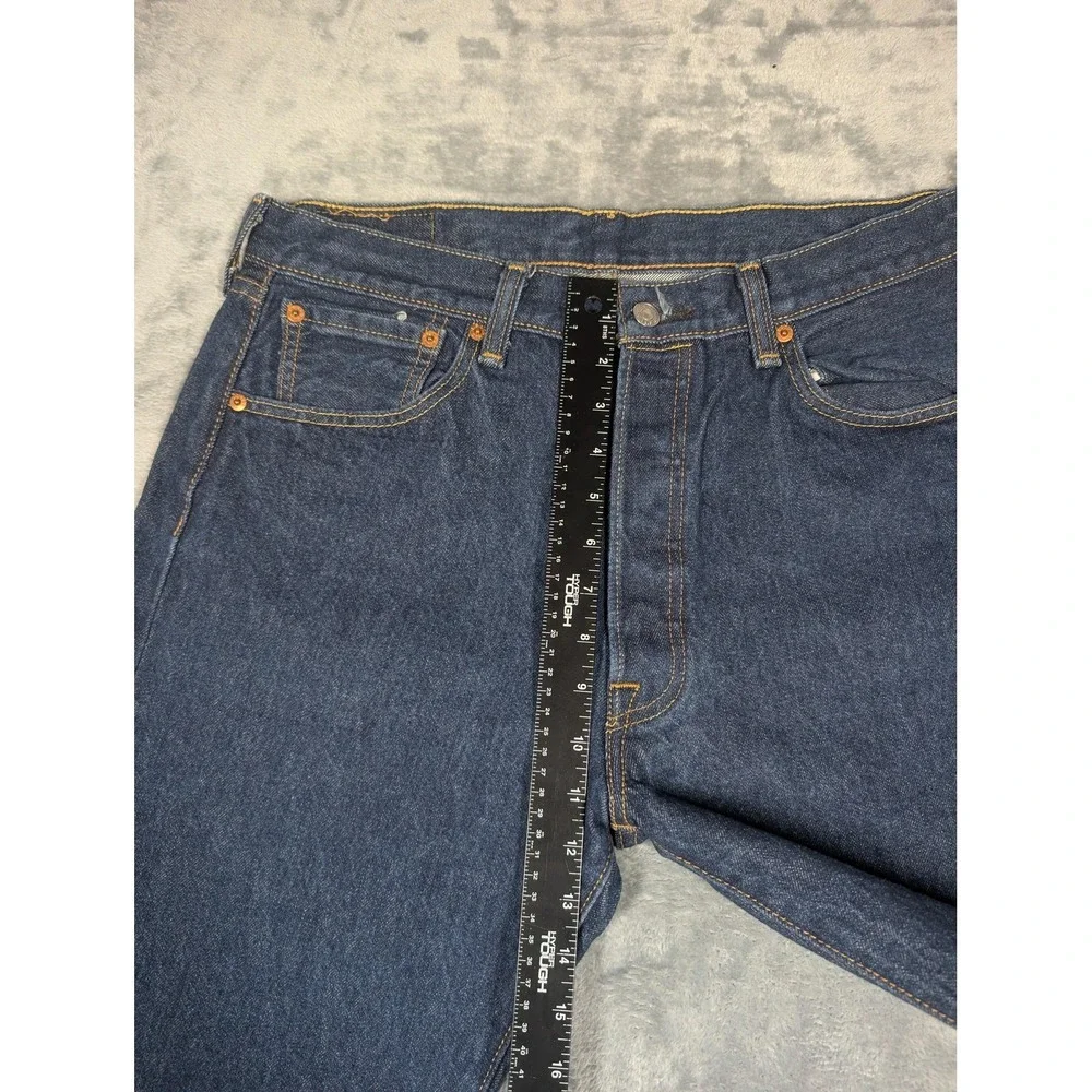 Levis 501 Jeans Mens 36x36 (32x32)Blue Straight Leg Denim Button Fly Medium Wash